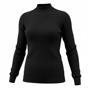 Per Me Uomo Italian Wool Mock Neck Med Black Classic Preppy Capsule Luxe
